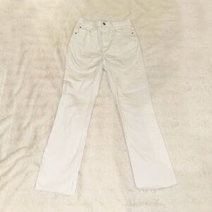 Zara White Straight-Leg Jeans Size 8